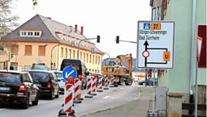 Baustelle in Donaueschingen: Umleitung sorgt für kurze Verzögerung