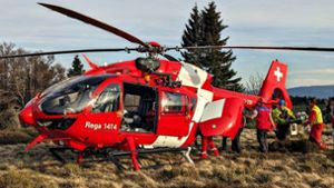 Ein abgestürzter Gleitschirmflieger musste am Kandel mit dem Hubschrauber abtransportiert werden. Foto: Bergwacht Schwarzwald e.V.