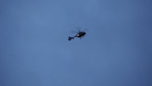 Polizei-Hubschrauber am Samstagabend über Ebingen