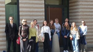 Die Schüler des Hebräisch-Kurses am AMG besuchten die Synagoge in Konstanz. Foto: AMG