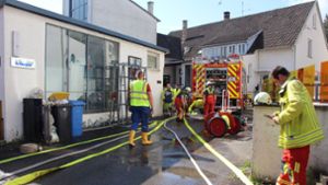 Feuerwehreinsatz in Rottweil: Wasserrohrbruch  – Keller der Kunstglaser läuft voll
