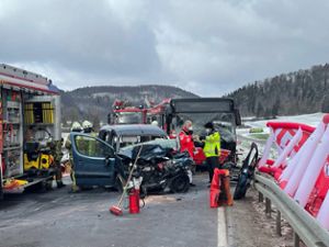 Die 59-jährige Fahrerin des Citroen starb noch an der Unfallstelle. Foto: Nölke